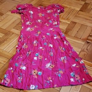 Vintage Pink Floral Dress